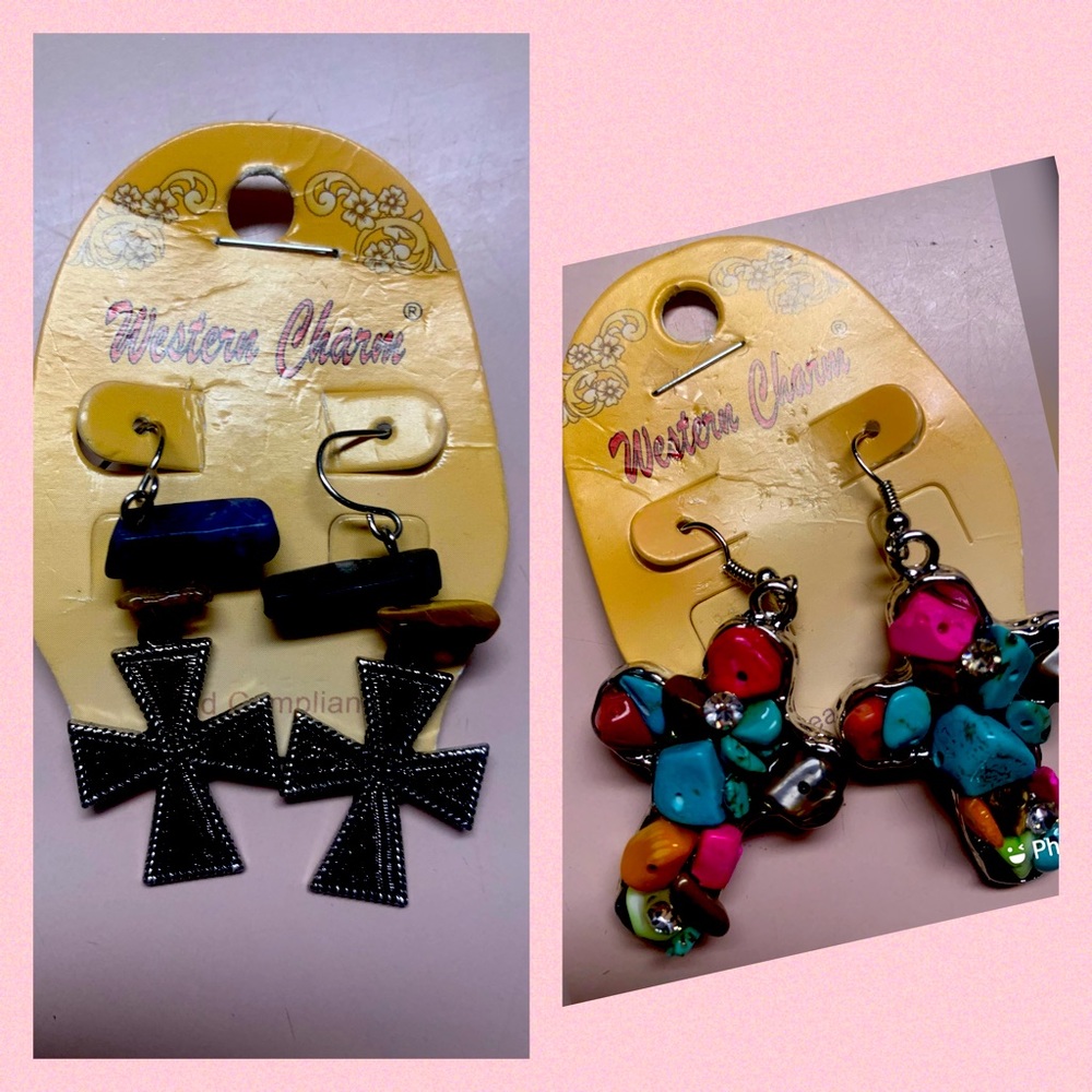 Two WESTERN CHARM EARRINGS